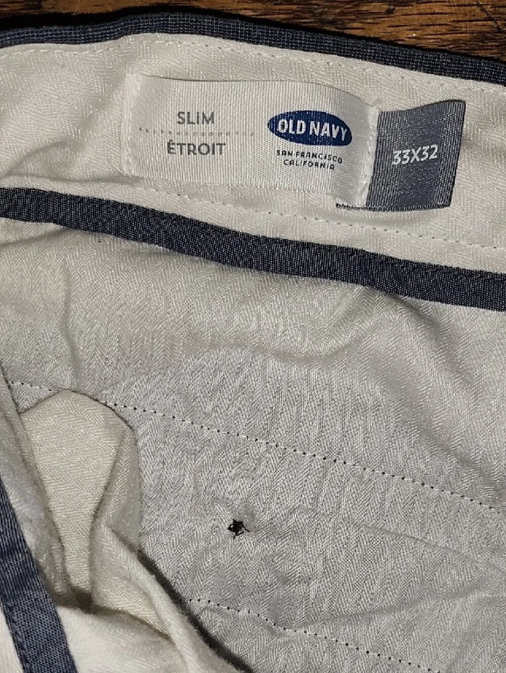 Old Navy Men's Dark Blue Chinos - Straight Fit